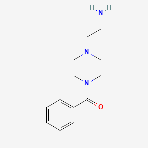 molecular formula C13H19N3O B570405 1-Benzoyl-4-(2-aminoethyl)piperazine CAS No. 123469-39-6
