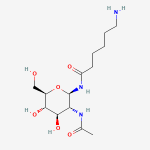 2-Acetamido-N-(E-aminocarproyl)-2-deoxy-beta-D-glucopyranosylamine