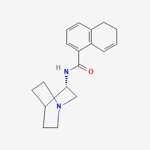molecular formula C18H22N2O B570422 N-(3S)-1-Azabicyclo[2.2.2]oct-3-yl-5,6-dihydro-1-Naphthalenecarboxamide CAS No. 1227162-75-5