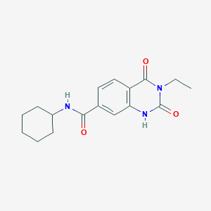 molecular formula C17H21N3O3 B5704253 N-cyclohexyl-3-ethyl-2,4-dioxo-1,2,3,4-tetrahydroquinazoline-7-carboxamide 