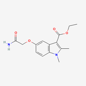 molecular formula C15H18N2O4 B5704289 ETHYL 5-(CARBAMOYLMETHOXY)-1,2-DIMETHYL-1H-INDOLE-3-CARBOXYLATE 