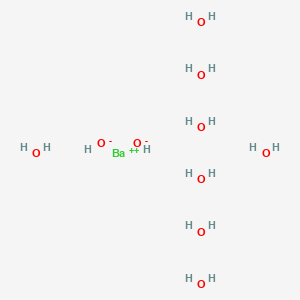 molecular formula BaH18O10 B057043 Barium hydroxide octahydrate CAS No. 12230-71-6