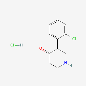 molecular formula C11H13Cl2NO B570433 3-(2-Chlorophenyl)-4-piperidinone Hydrochloride CAS No. 1425366-60-4