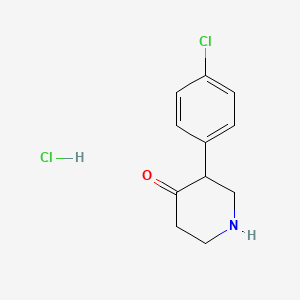 molecular formula C11H13Cl2NO B570436 3-(4-Chlorophenyl)-4-piperidinone Hydrochloride CAS No. 1425366-64-8