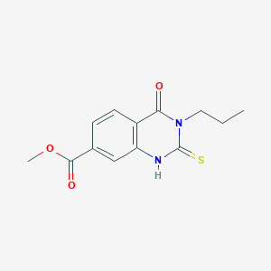 molecular formula C13H14N2O3S B5704382 Methyl 4-oxo-3-propyl-2-thioxo-1,2,3,4-tetrahydroquinazoline-7-carboxylate 