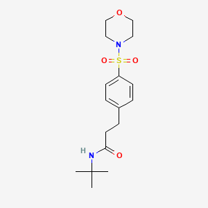 molecular formula C17H26N2O4S B5704437 N-tert-butyl-3-[4-(morpholine-4-sulfonyl)phenyl]propanamide 