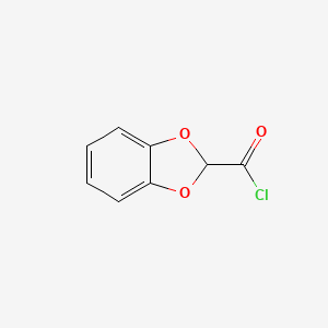 molecular formula C8H5ClO3 B570450 1,3-Benzodioxole-2-carbonyl chloride CAS No. 118507-58-7