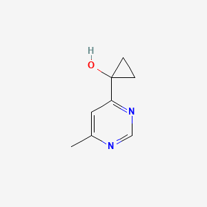 molecular formula C8H10N2O B570451 1-(6-Methylpyrimidin-4-yl)cyclopropanol CAS No. 116186-31-3