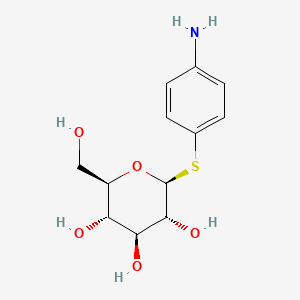 molecular formula C12H17NO5S B570454 P-Aminophenyl-1-thio-beta-D-glucopyranoside CAS No. 58737-22-7