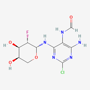 N-[4-Amino-2-chloro-6-[(2-deoxy-2-fluoro-beta-D-arabinopyranosyl)amino]-5-pyrimidinyl]-formamide