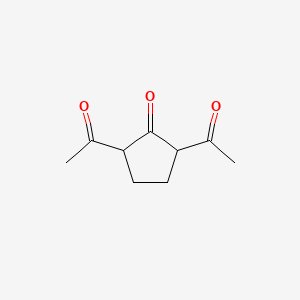 molecular formula C9H12O3 B570459 2,5-Diacetylcyclopentanone CAS No. 18341-51-0