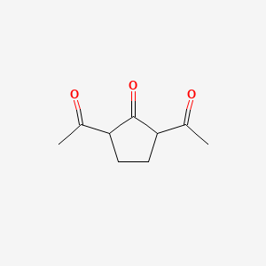 molecular formula C9H12O3 B570459 2,5-Diacetylcyclopentan-1-one CAS No. 18341-51-0
