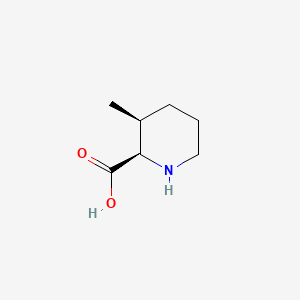 molecular formula C7H13NO2 B570470 (2R,3S)-3-Methylpiperidine-2-carboxylic acid CAS No. 123719-65-3