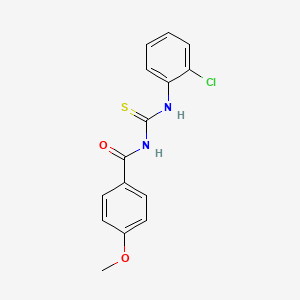 molecular formula C15H13ClN2O2S B5704758 N-(2-CHLOROPHENYL)-N'-(4-METHOXYBENZOYL)THIOUREA 