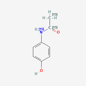 molecular formula C8H9NO2 B570477 对乙酰氨基酚-13C2, 15N1 CAS No. 360769-21-7