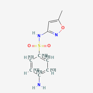 molecular formula C10H11N3O3S B570479 Sulfamethoxazole-(phenyl-13C6) CAS No. 1196157-90-0