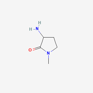 molecular formula C5H10N2O B570481 3-Amino-1-methylpyrrolidin-2-one CAS No. 119329-48-5