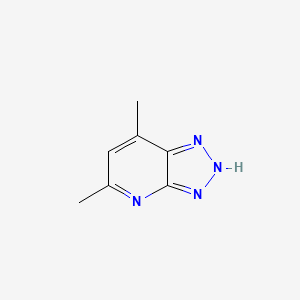 molecular formula C7H8N4 B570482 5,7-Dimethyl-2H-[1,2,3]triazolo[4,5-b]pyridine CAS No. 114163-51-8