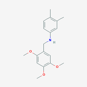molecular formula C18H23NO3 B5704834 3,4-dimethyl-N-(2,4,5-trimethoxybenzyl)aniline 