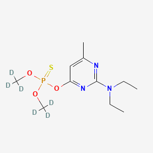 molecular formula C11H20N3O3PS B570484 4-[bis(trideuteriomethoxy)phosphinothioyloxy]-N,N-diethyl-6-methylpyrimidin-2-amine CAS No. 1793055-06-7