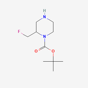 molecular formula C10H19FN2O2 B570485 tert-Butyl 2-(fluoromethyl)piperazine-1-carboxylate CAS No. 1017789-35-3