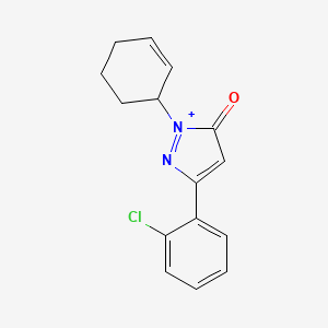 molecular formula C15H14ClN2O+ B570489 5-(2-Chlorophenyl)-2-(cyclohex-2-en-1-yl)-3-oxo-3H-pyrazol-2-ium CAS No. 118049-75-5