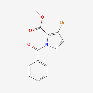 molecular formula C13H10BrNO3 B570498 Methyl 1-benzoyl-3-bromo-1H-pyrrole-2-carboxylate CAS No. 117918-26-0