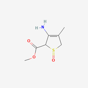 molecular formula C7H11NO3S B570505 Methyl 3-amino-4-methyl-1-oxo-2,5-dihydrothiophene-2-carboxylate CAS No. 125088-75-7