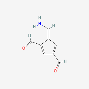 molecular formula C8H7NO2 B570509 (Z)-5-(aminomethylene)cyclopenta-1,3-diene-1,3-dicarbaldehyde CAS No. 119721-48-1
