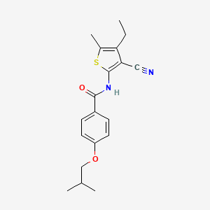 molecular formula C19H22N2O2S B5705090 N-(3-cyano-4-ethyl-5-methylthiophen-2-yl)-4-(2-methylpropoxy)benzamide 