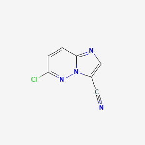 molecular formula C7H3ClN4 B570510 6-Chloroimidazo[1,2-b]pyridazine-3-carbonitrile CAS No. 123531-54-4