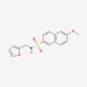 molecular formula C16H15NO4S B5705191 N-[(furan-2-yl)methyl]-6-methoxynaphthalene-2-sulfonamide 