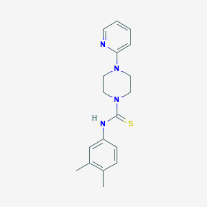 molecular formula C18H22N4S B5705206 N-(3,4-DIMETHYLPHENYL)-4-(2-PYRIDYL)TETRAHYDRO-1(2H)-PYRAZINECARBOTHIOAMIDE 
