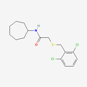 molecular formula C16H21Cl2NOS B5705266 N-cycloheptyl-2-[(2,6-dichlorobenzyl)sulfanyl]acetamide 