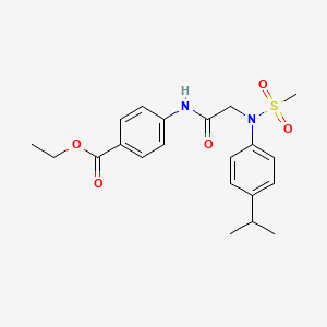 molecular formula C21H26N2O5S B5705289 ethyl 4-[[2-(N-methylsulfonyl-4-propan-2-ylanilino)acetyl]amino]benzoate 