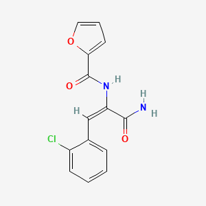 molecular formula C14H11ClN2O3 B5705291 N-[(E)-3-amino-1-(2-chlorophenyl)-3-oxoprop-1-en-2-yl]furan-2-carboxamide 