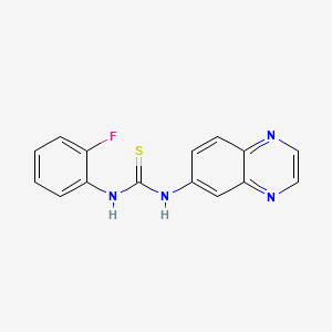 molecular formula C15H11FN4S B5705302 1-(2-Fluorophenyl)-3-quinoxalin-6-ylthiourea 