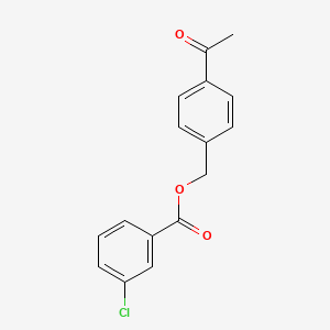 molecular formula C16H13ClO3 B5705368 (4-Acetylphenyl)methyl 3-chlorobenzoate 