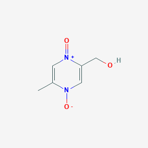 molecular formula C6H8N2O3 B570537 (5-Methyl-1,4-dioxido-2-pyrazinyl)methanol CAS No. 117887-01-1
