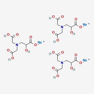 molecular formula C21H30N3Na3O21 B570538 trisodium N,N-bis(carboxymethyl)-3-amino-2-hydroxypropionate CAS No. 119710-96-2