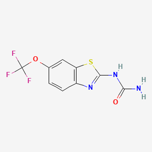 molecular formula C9H6F3N3O2S B570539 1-(6-(Trifluoromethoxy)benzo[d]thiazol-2-yl)urea CAS No. 1456696-94-8