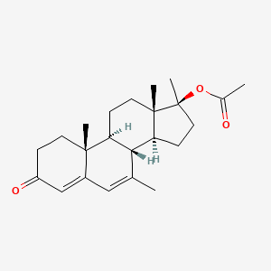 molecular formula C23H32O3 B570550 (17beta)-17-(Acetyloxy)-7,17-dimethylandrosta-4,6-dien-3-one CAS No. 37038-01-0
