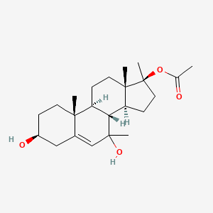 molecular formula C23H36O4 B570552 (3beta,17beta)-7,17-Dimethylandrost-5-ene-3,7,17-triol 17-Acetate CAS No. 37005-63-3