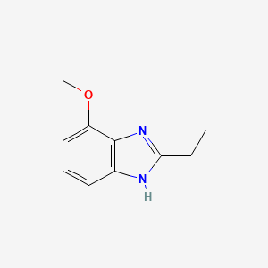 molecular formula C10H12N2O B570556 1H-Benzimidazole, 2-ethyl-7-methoxy- CAS No. 114224-42-9