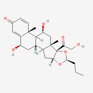 molecular formula C25H34O7 B570559 6beta-Hydroxybudesonide, (11beta,16alpha(S))- CAS No. 93861-51-9