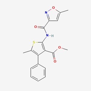 molecular formula C18H16N2O4S B5705603 METHYL 5-METHYL-2-(5-METHYL-1,2-OXAZOLE-3-AMIDO)-4-PHENYLTHIOPHENE-3-CARBOXYLATE 