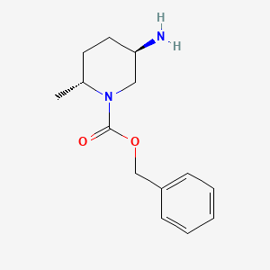 molecular formula C14H20N2O2 B570567 (2R,5R)-Benzyl 5-amino-2-methylpiperidine-1-carboxylate CAS No. 1207853-72-2