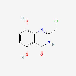 molecular formula C9H7ClN2O3 B570568 2-(Chloromethyl)-5,8-dihydroxyquinazolin-4(1H)-one CAS No. 117498-06-3