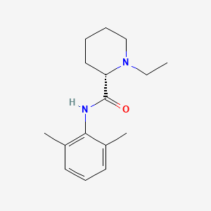 molecular formula C16H24N2O B570571 2-Piperidinecarboxamide, N-(2,6-dimethylphenyl)-1-ethyl-, (S)- CAS No. 98626-59-6