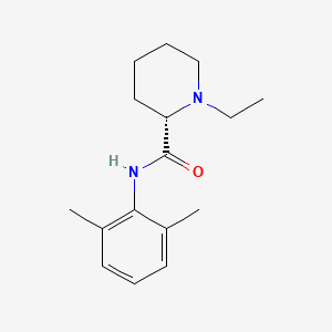 molecular formula C16H24N2O B570571 N-(2,6-Dimethylphenyl)-1-ethylpiperidine-2-carboxamide, (S)- CAS No. 98626-59-6